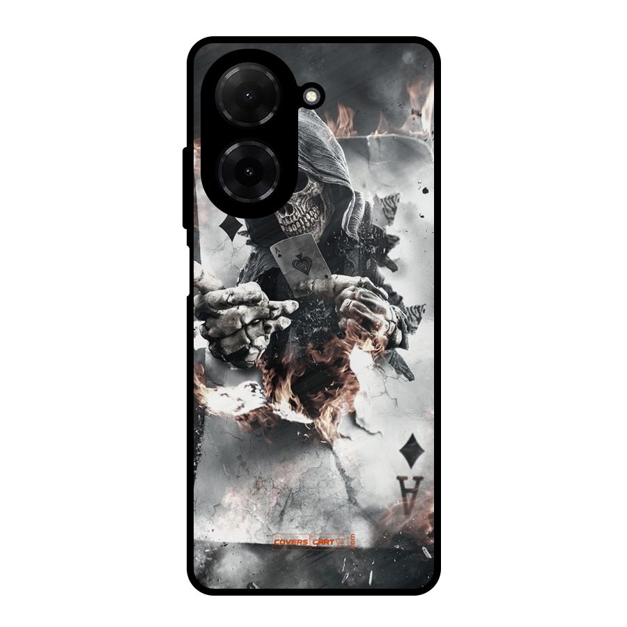 Skull with an Ace Metal Back Case for Redmi A5 4G