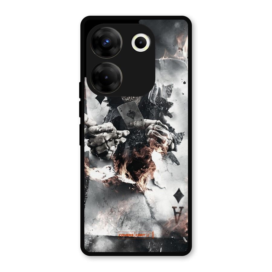 Skull with an Ace Metal Back Case for Tecno Camon 20