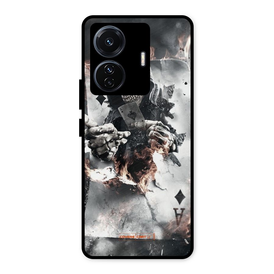 Skull with an Ace Metal Back Case for Vivo T1 Pro