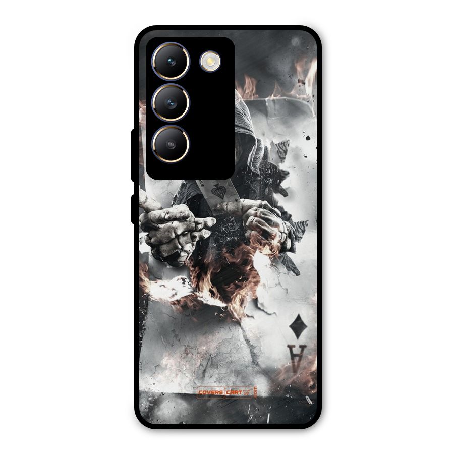 Skull with an Ace Metal Back Case for Vivo T3 5G