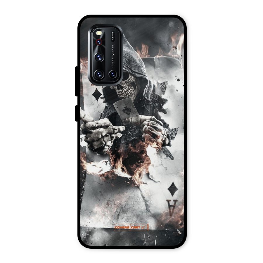 Skull with an Ace Metal Back Case for Vivo V19
