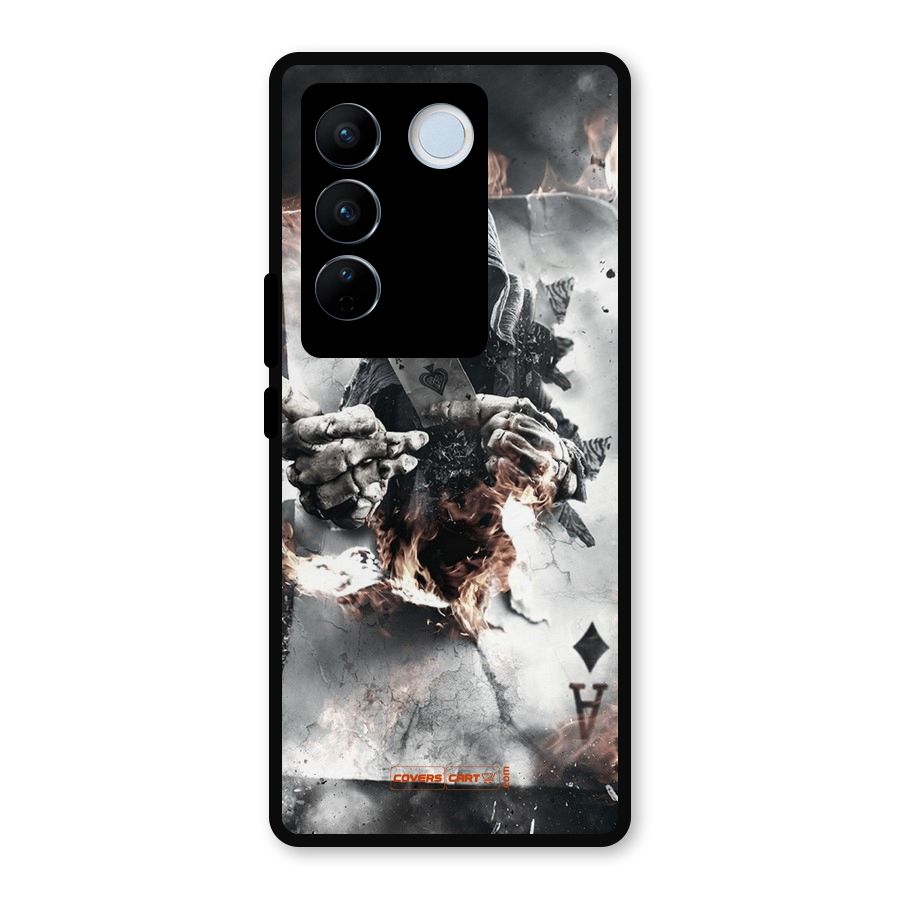 Skull with an Ace Metal Back Case for Vivo V27