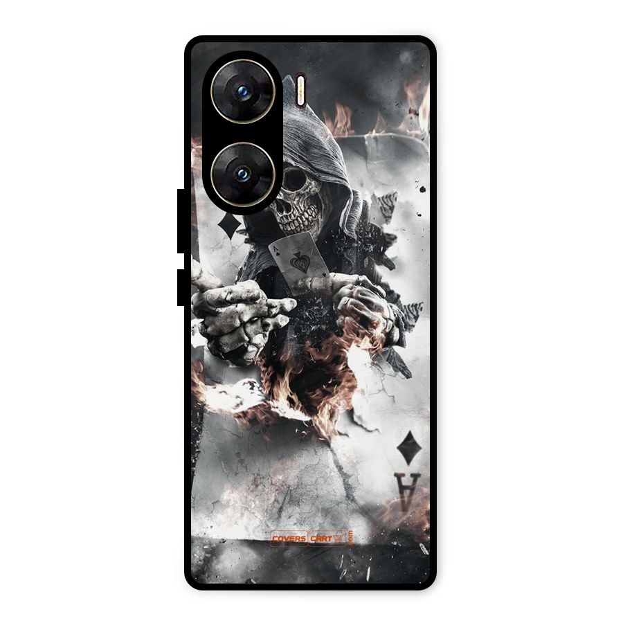 Skull with an Ace Metal Back Case for Vivo V29e