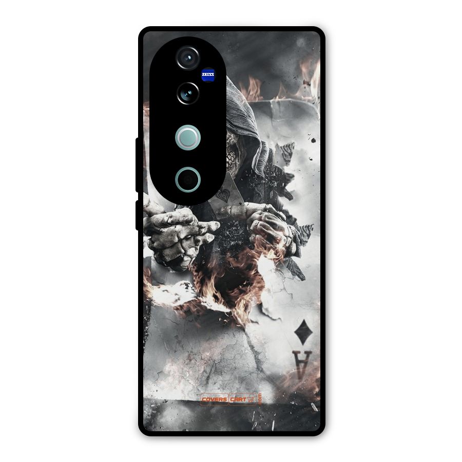 Skull with an Ace Metal Back Case for Vivo V40