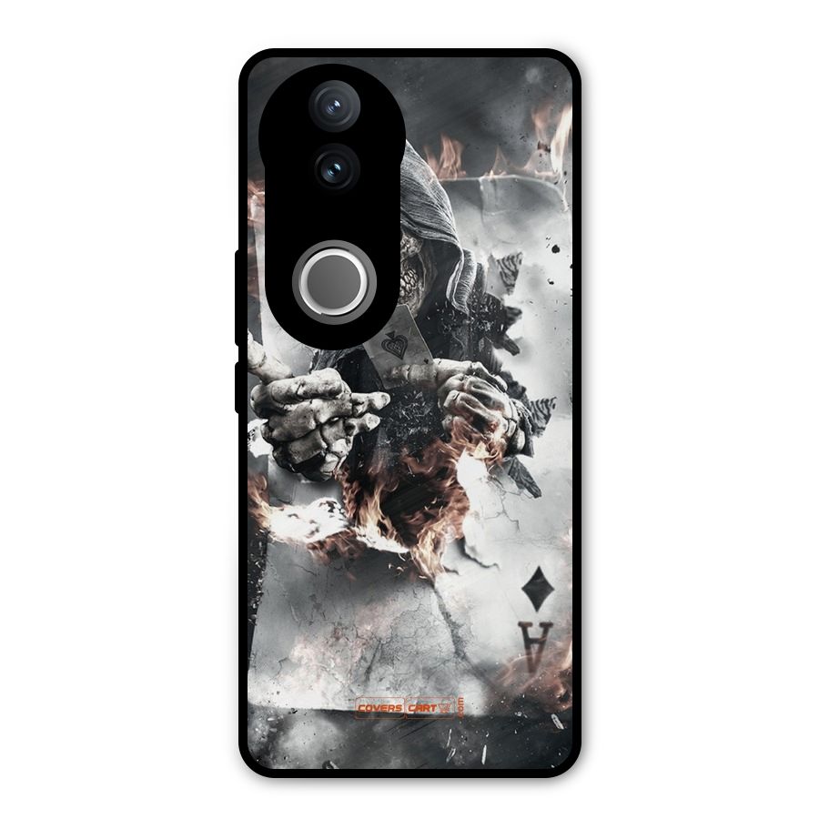 Skull with an Ace Metal Back Case for Vivo V50
