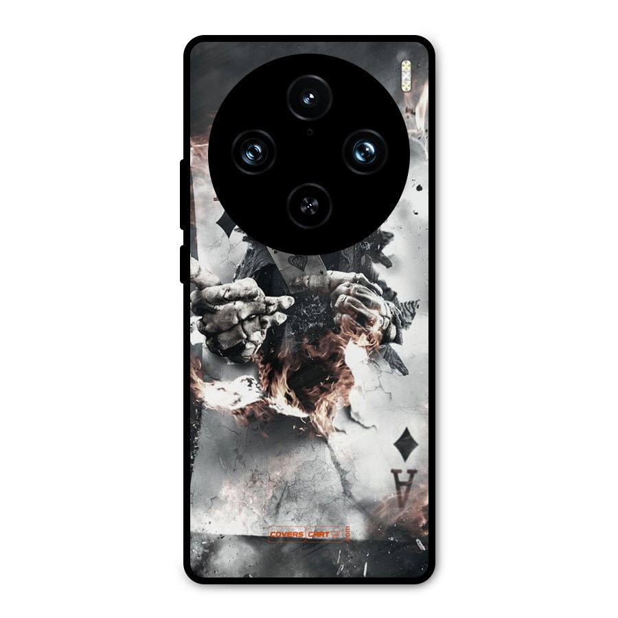 Skull with an Ace Metal Back Case for Vivo X100 Pro