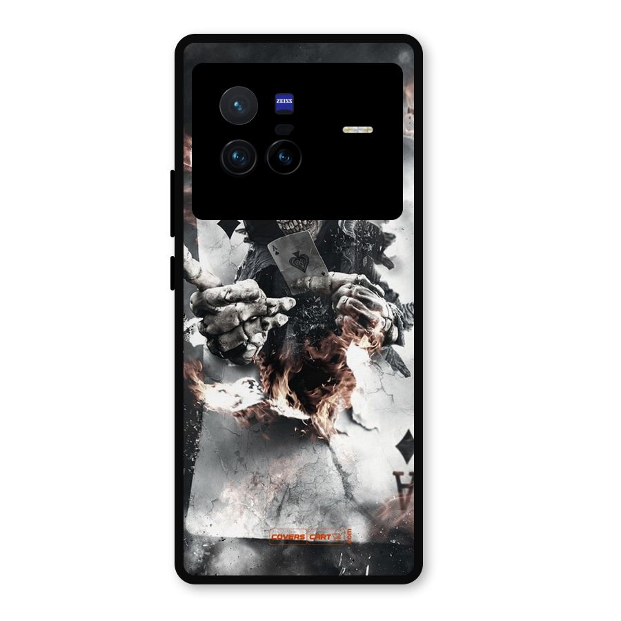Skull with an Ace Metal Back Case for Vivo X80