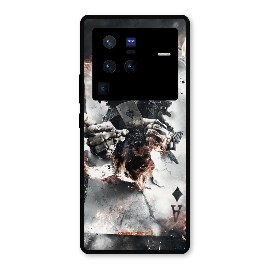 Skull with an Ace Metal Back Case for Vivo X80 Pro