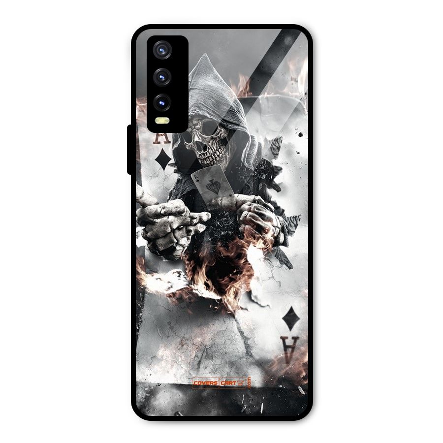 Skull with an Ace Metal Back Case for Vivo Y20g