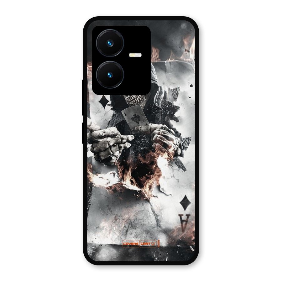 Skull with an Ace Metal Back Case for Vivo Y22