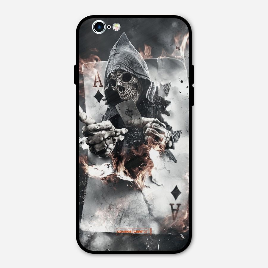 Skull with an Ace Metal Back Case for iPhone 6 6s