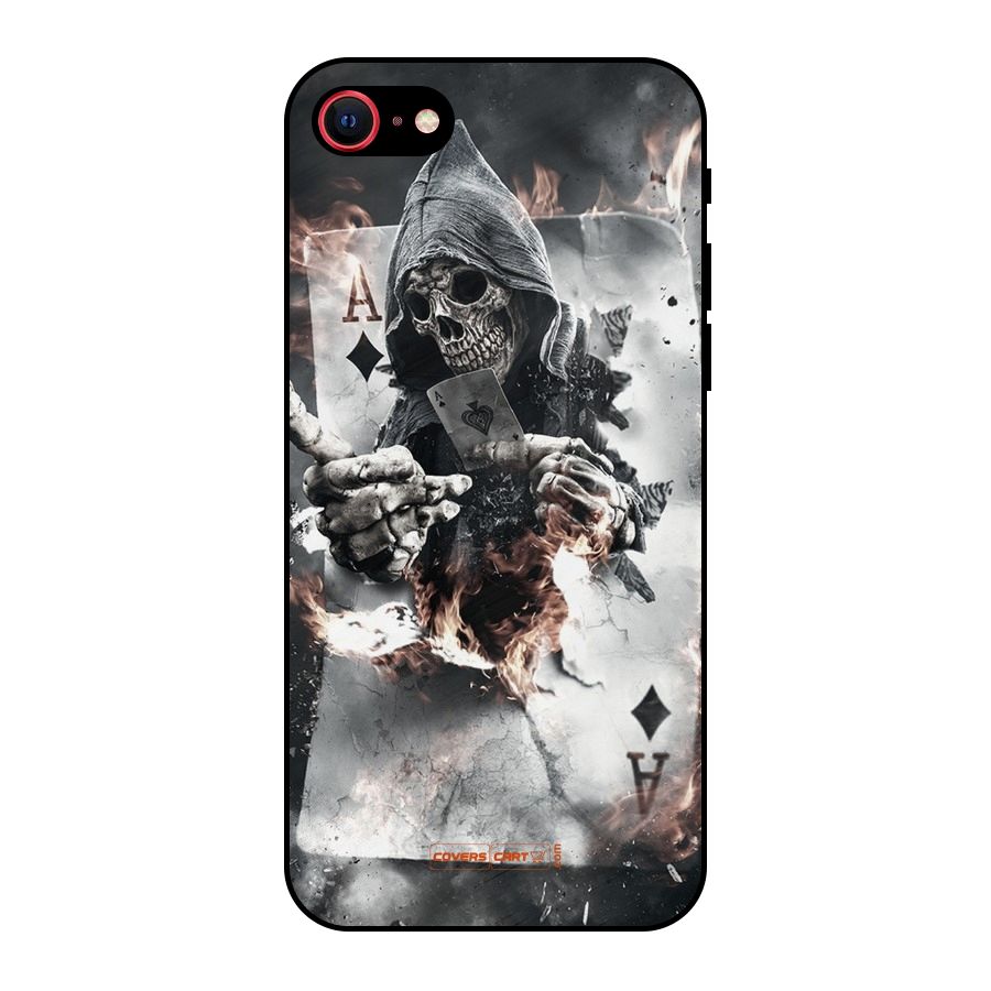 Skull with an Ace Metal Back Case for iPhone 7