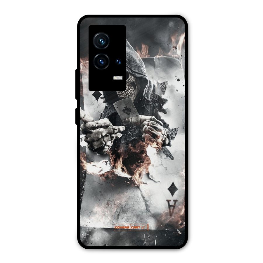 Skull with an Ace Metal Back Case for iQOO 9 5G