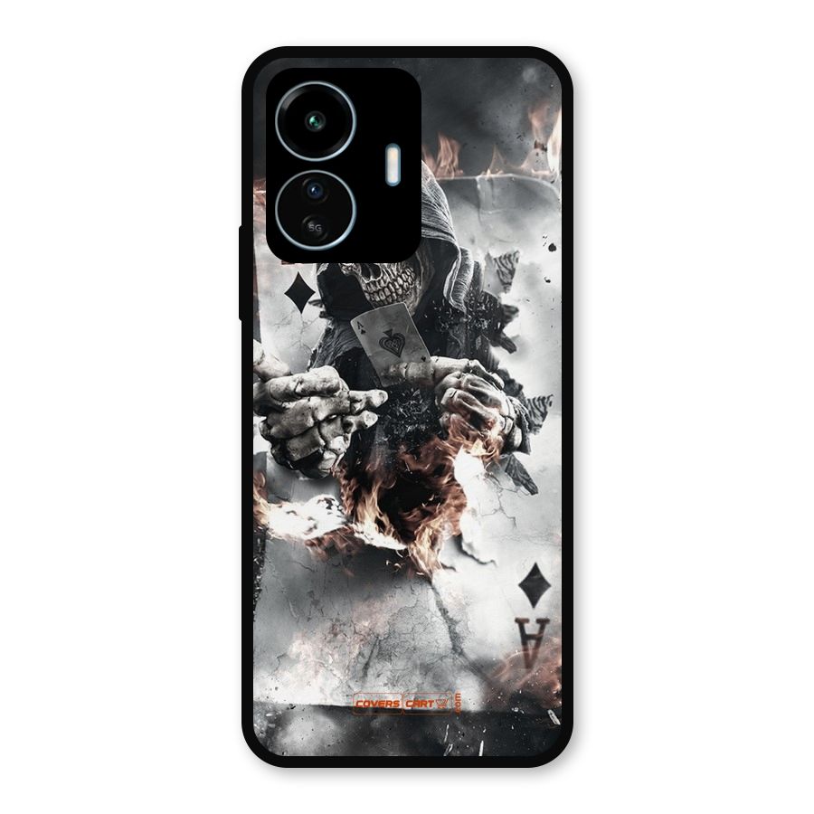 Skull with an Ace Metal Back Case for vivo iQOO Z6 Lite 5G