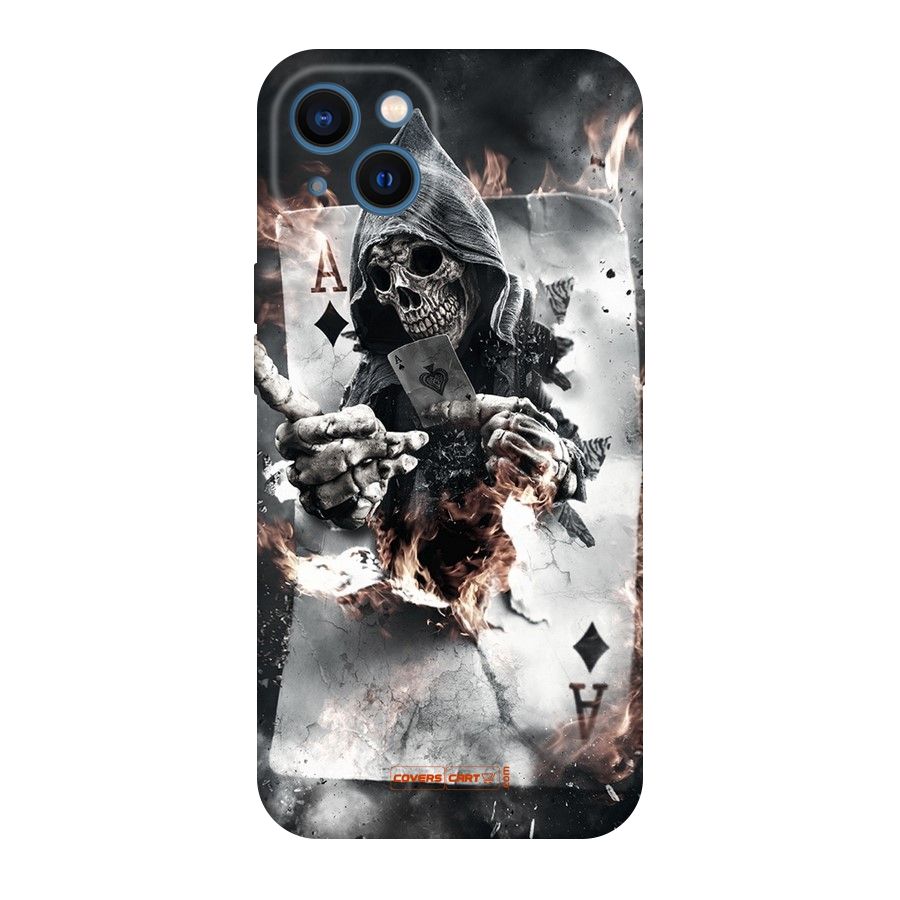 Skull with an Ace Original Polycarbonate Back Case for iPhone 13