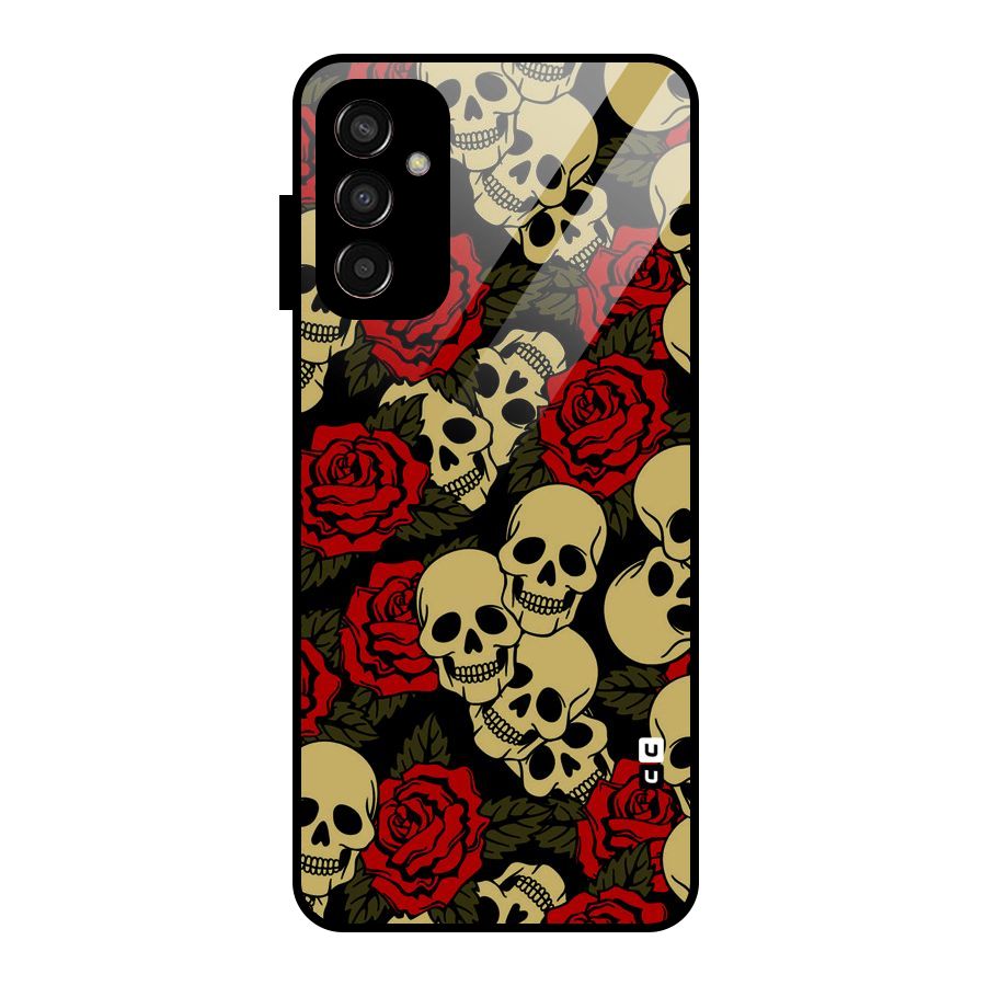 Skulled Roses Glass Back Case for Galaxy F13