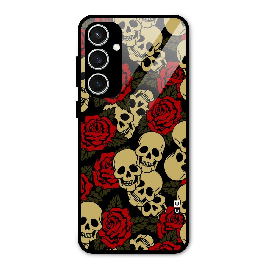 Skulled Roses Glass Back Case for Galaxy S23 FE