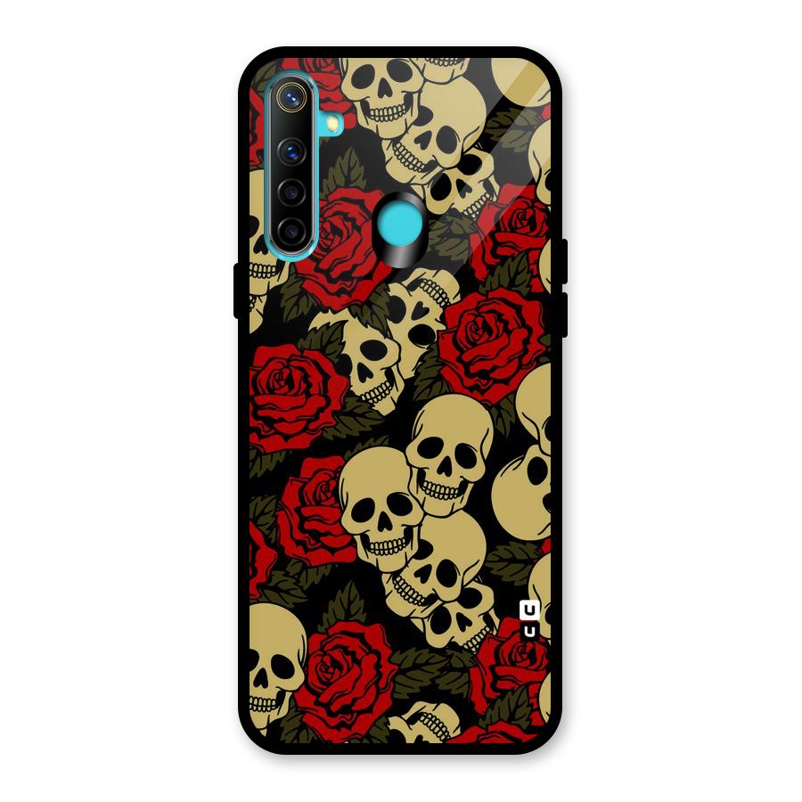 Skulled Roses Glass Back Case for Realme Narzo 10