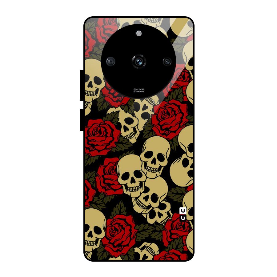 Skulled Roses Glass Back Case for Realme Narzo 60 5G