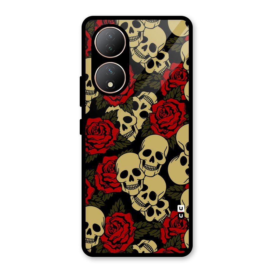 Skulled Roses Glass Back Case for Vivo Y100A