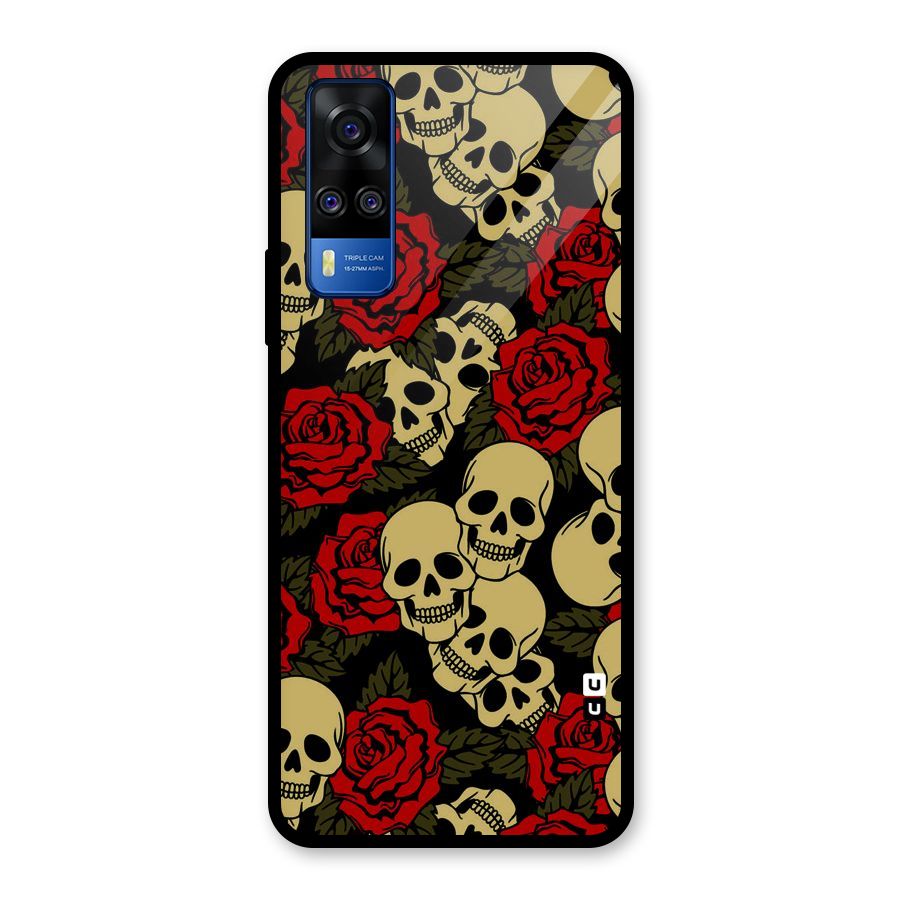 Skulled Roses Glass Back Case for Vivo Y31