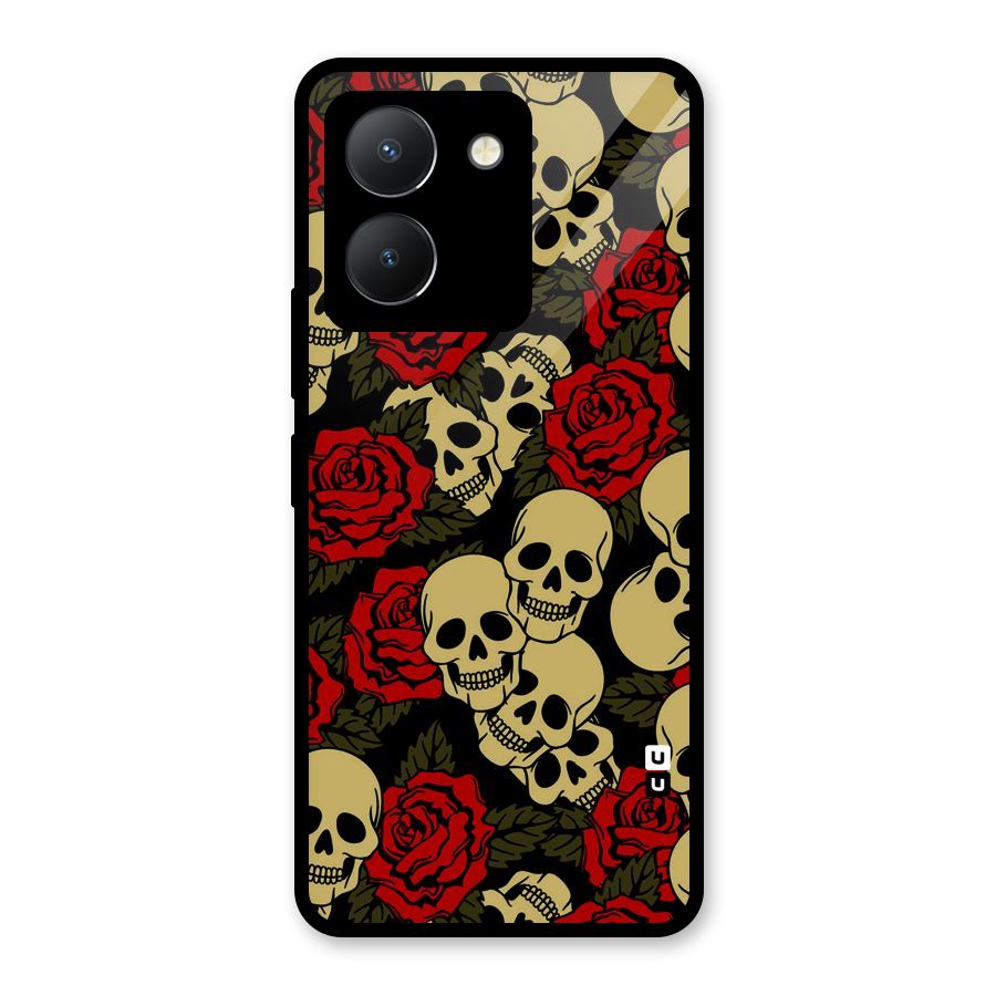 Skulled Roses Glass Back Case for Vivo Y36