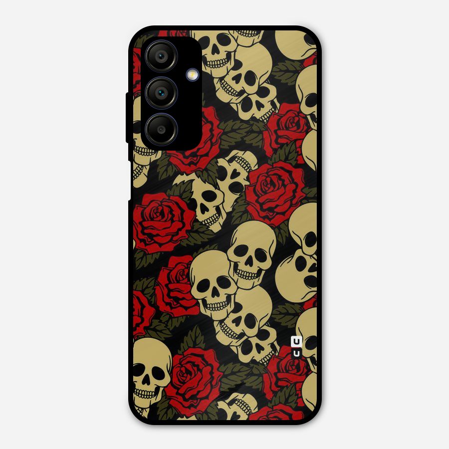 Skulled Roses Metal Back Case for Galaxy A15 5G