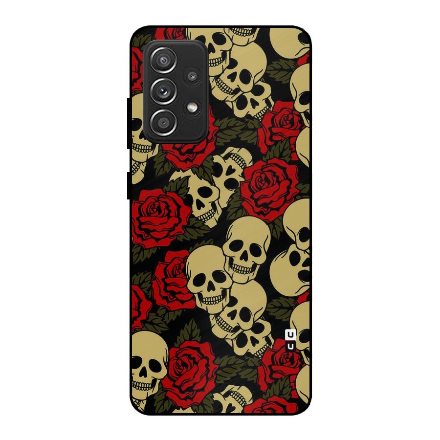 Skulled Roses Metal Back Case for Galaxy A52s 5G