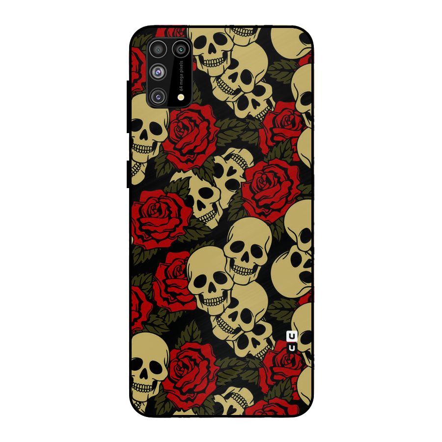 Skulled Roses Metal Back Case for Galaxy M31
