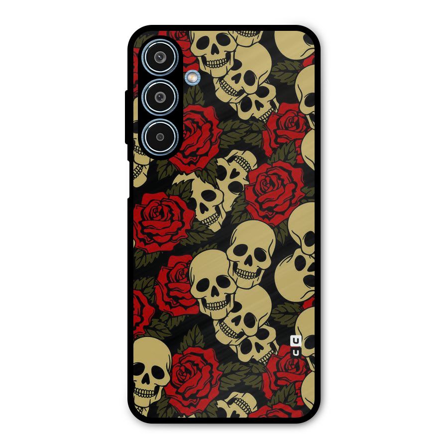 Skulled Roses Metal Back Case for Galaxy M35