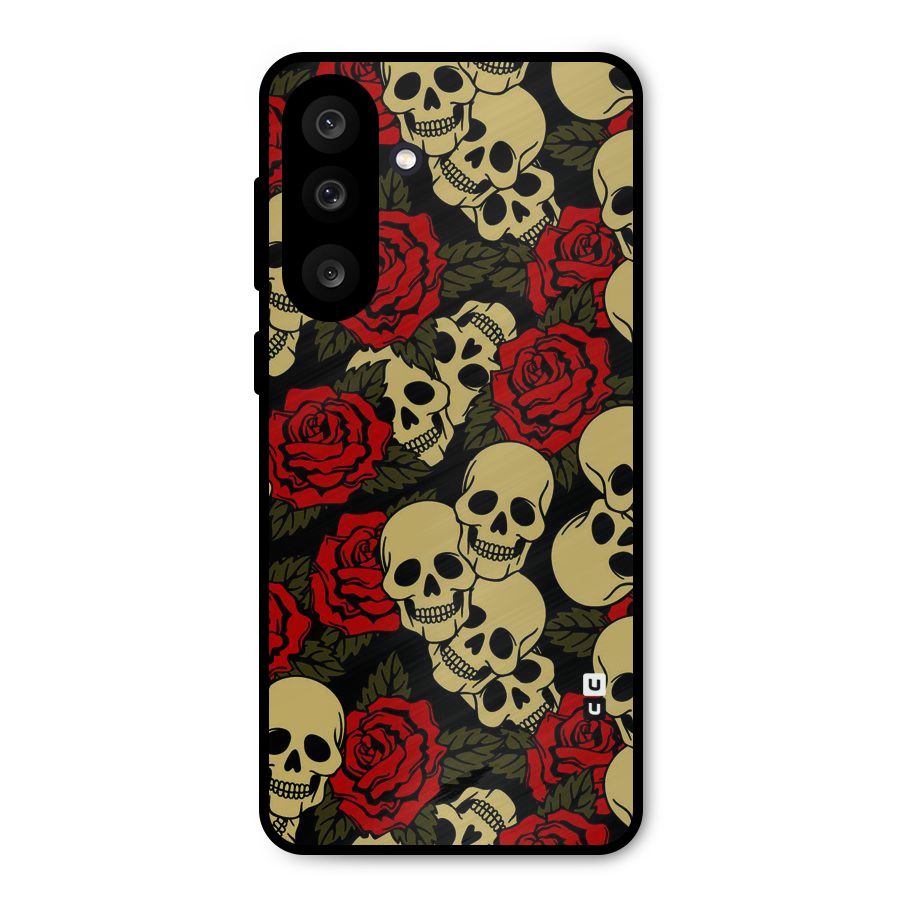 Skulled Roses Metal Back Case for Galaxy M56