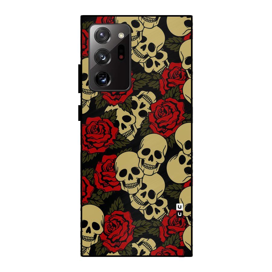 Skulled Roses Metal Back Case for Galaxy Note 20 Ultra