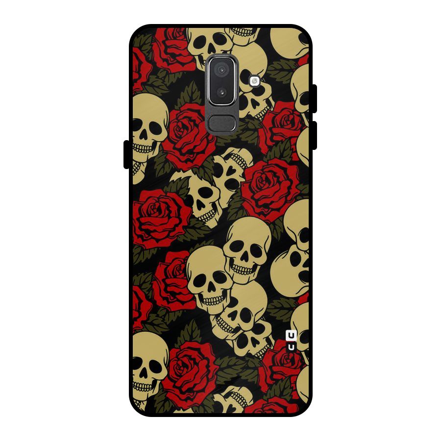 Skulled Roses Metal Back Case for Galaxy On8 (2018)
