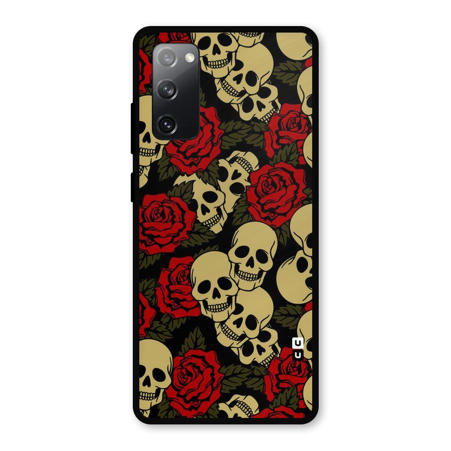 Skulled Roses Metal Back Case for Galaxy S20 FE 5G
