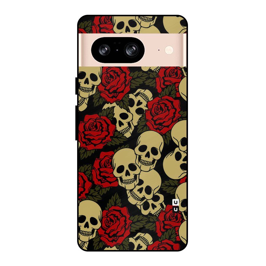 Skulled Roses Metal Back Case for Google Pixel 8