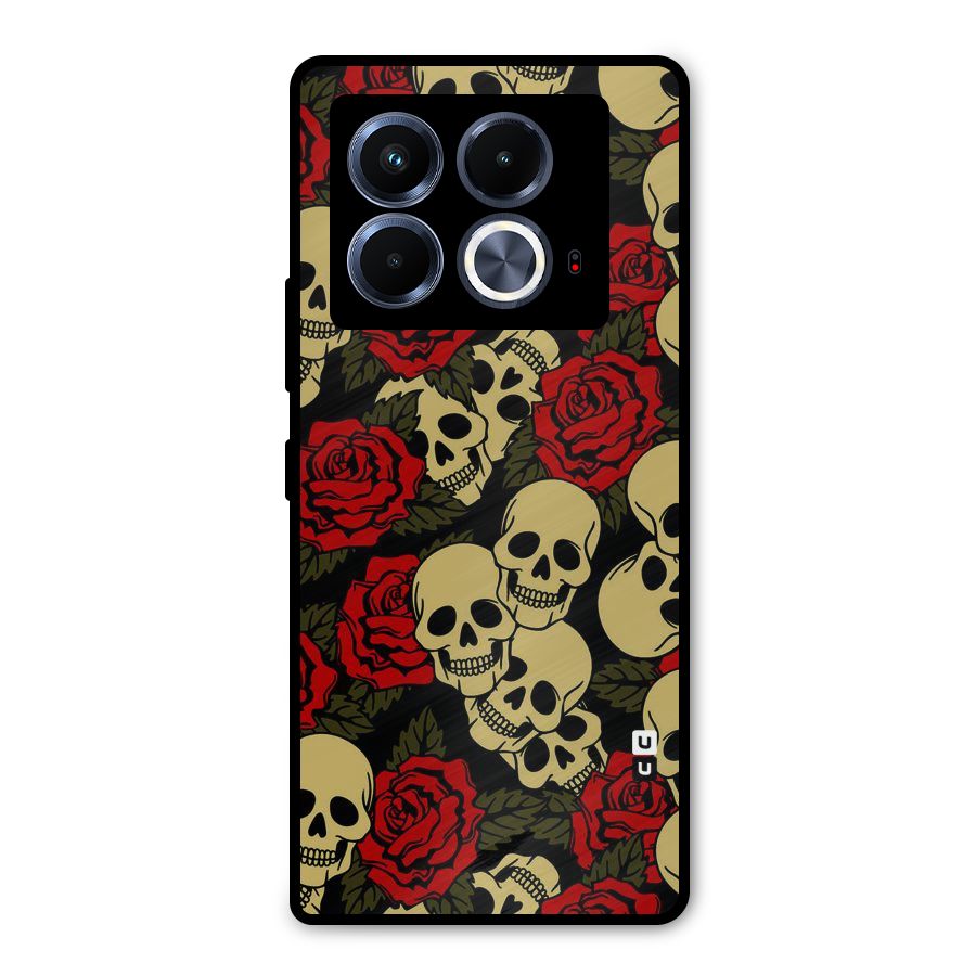 Skulled Roses Metal Back Case for Infinix Note 40 5G