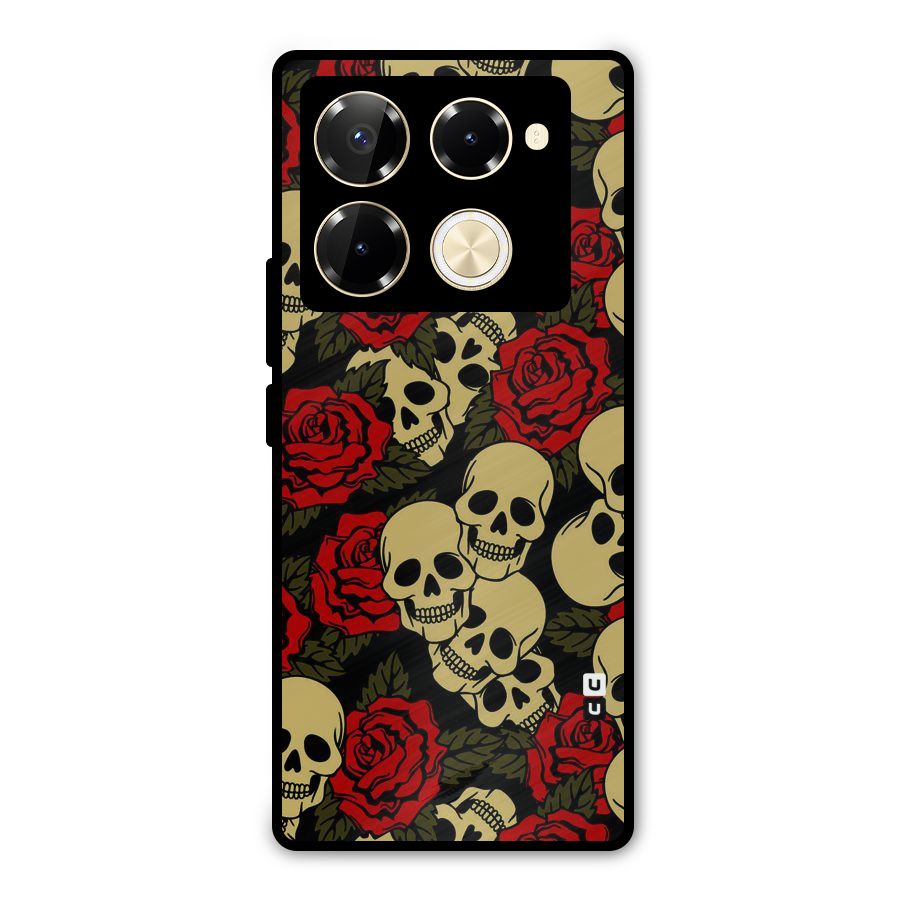 Skulled Roses Metal Back Case for Infinix Note 40 Pro