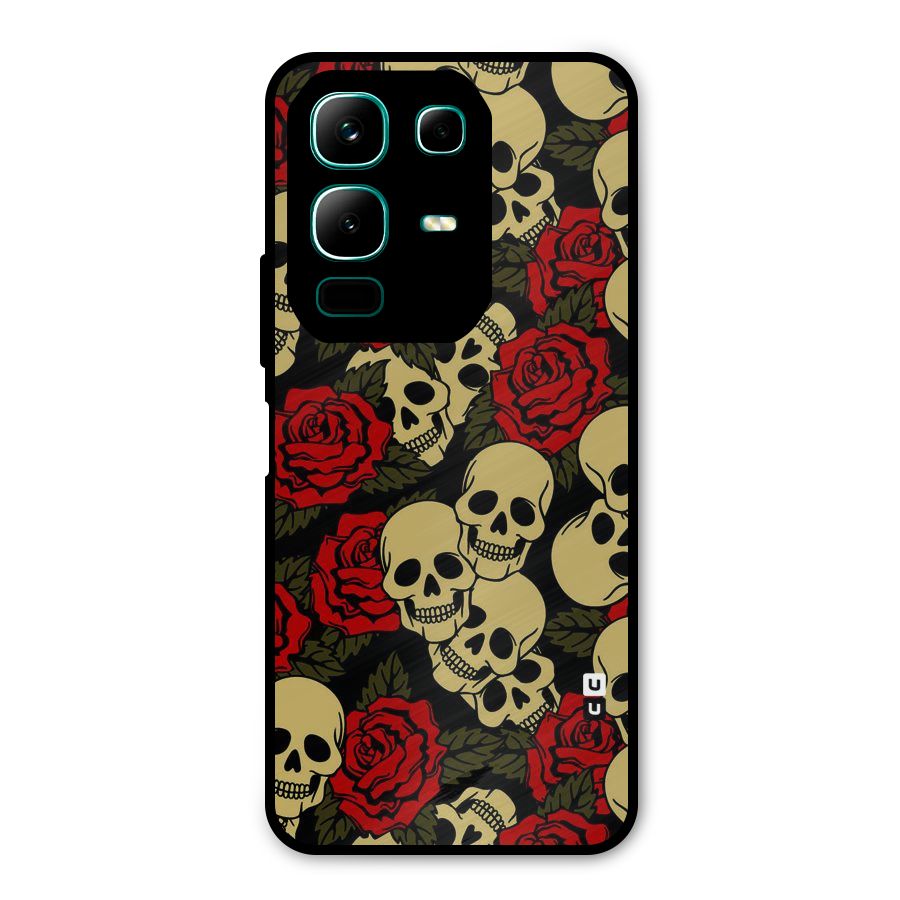 Skulled Roses Metal Back Case for Infinix Note 50x