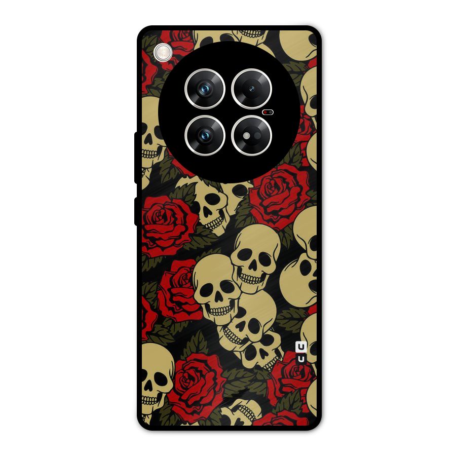 Skulled Roses Metal Back Case for Infinix Zero 40 5G