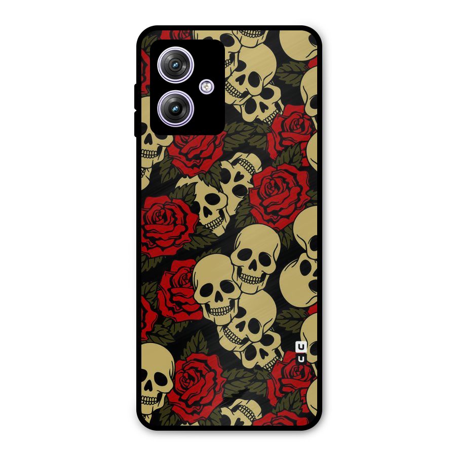 Skulled Roses Metal Back Case for Moto G64