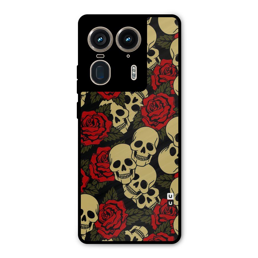 Skulled Roses Metal Back Case for Motorola Edge 50 Ultra