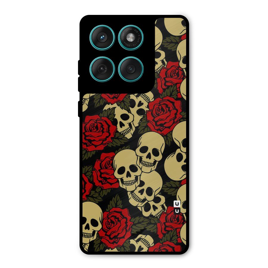 Skulled Roses Metal Back Case for Motorola Edge 60 Fusion