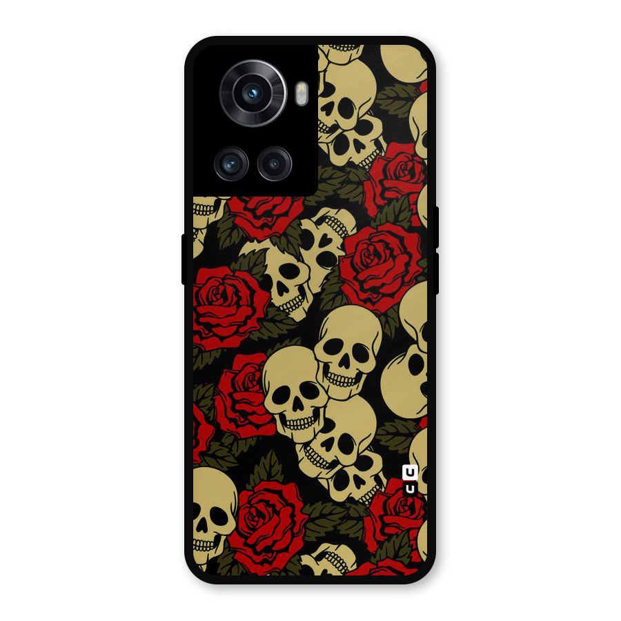 Skulled Roses Metal Back Case for OnePlus 10R