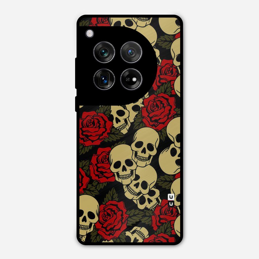 Skulled Roses Metal Back Case for OnePlus 12