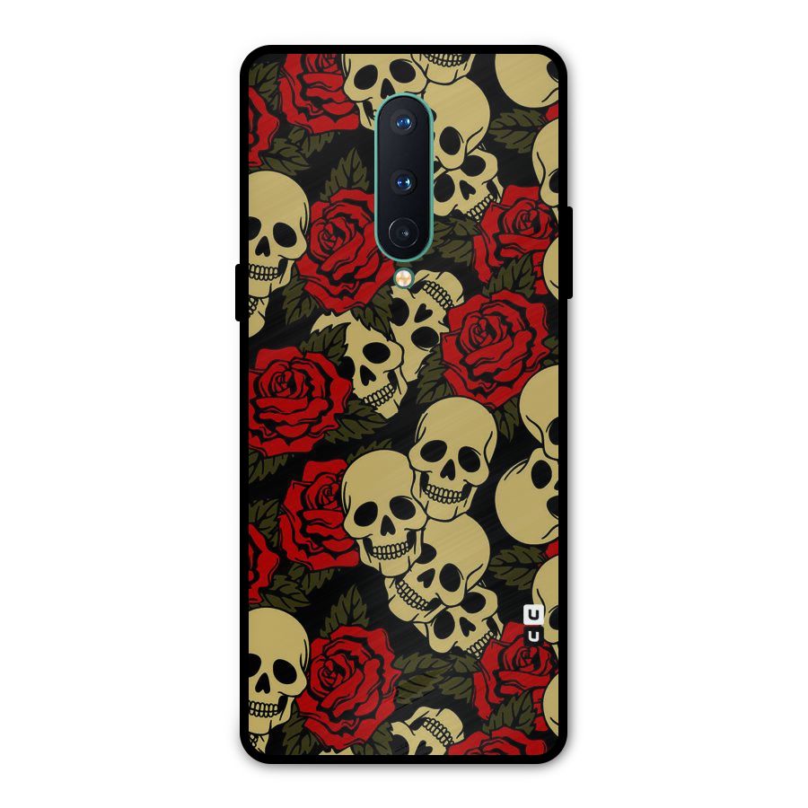 Skulled Roses Metal Back Case for OnePlus 8