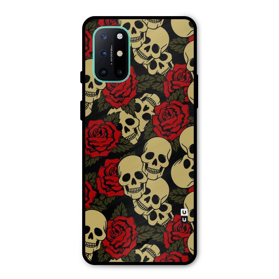 Skulled Roses Metal Back Case for OnePlus 8T