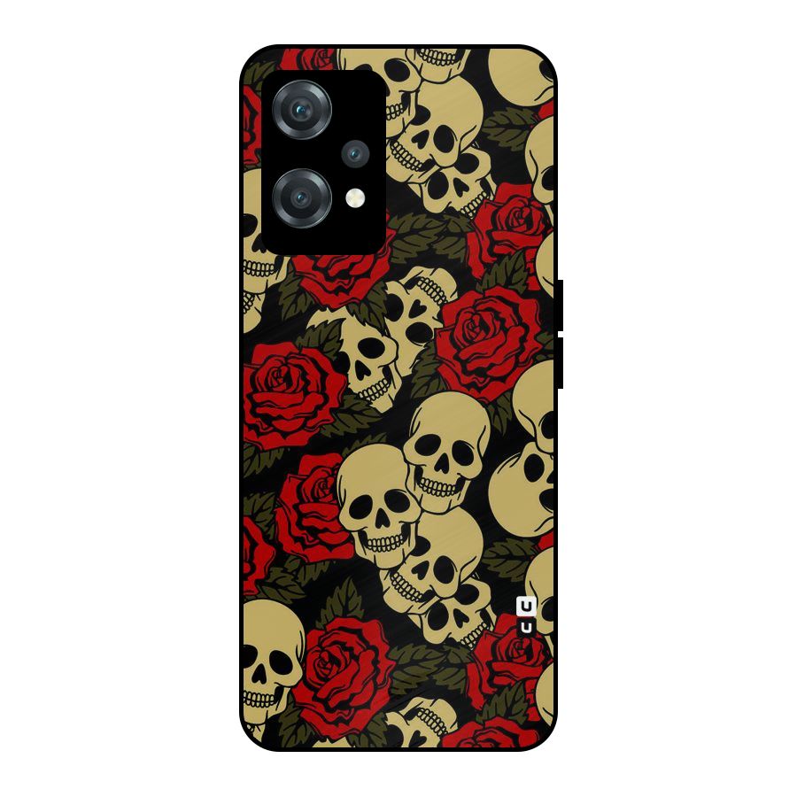 Skulled Roses Metal Back Case for OnePlus Nord CE 2 Lite 5G