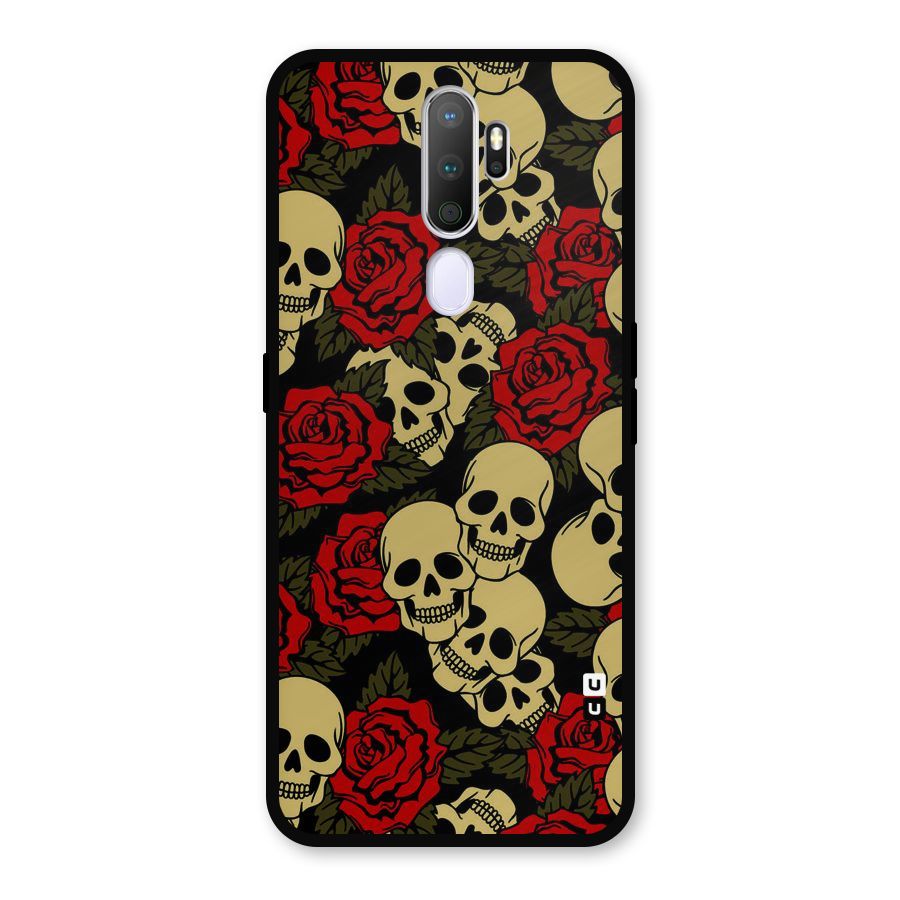 Skulled Roses Metal Back Case for Oppo A9 (2020)