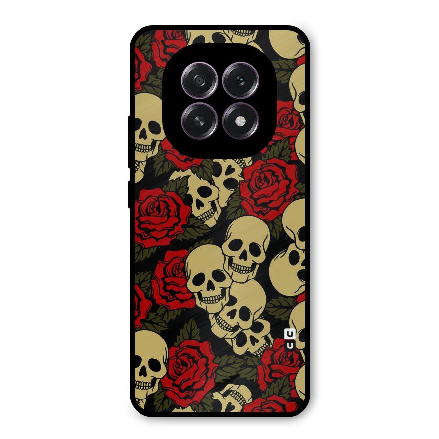 Skulled Roses Metal Back Case for Oppo F29