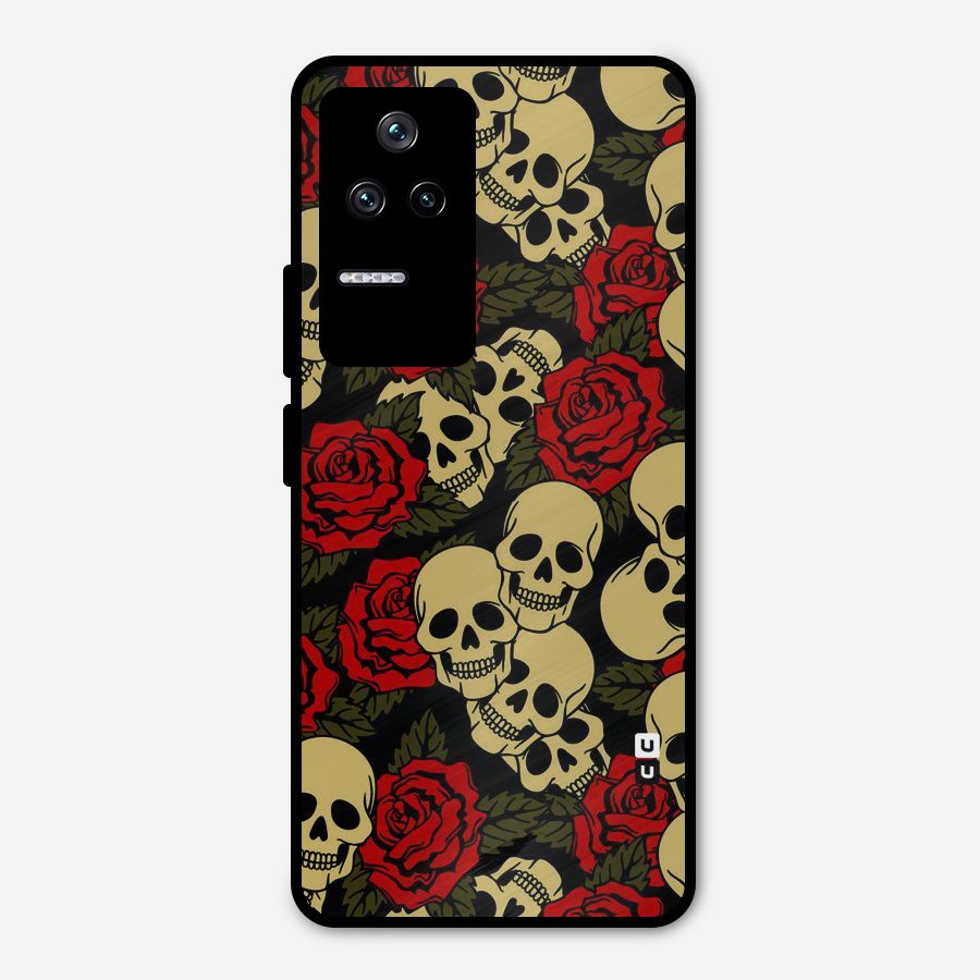 Skulled Roses Metal Back Case for Poco F4 5G